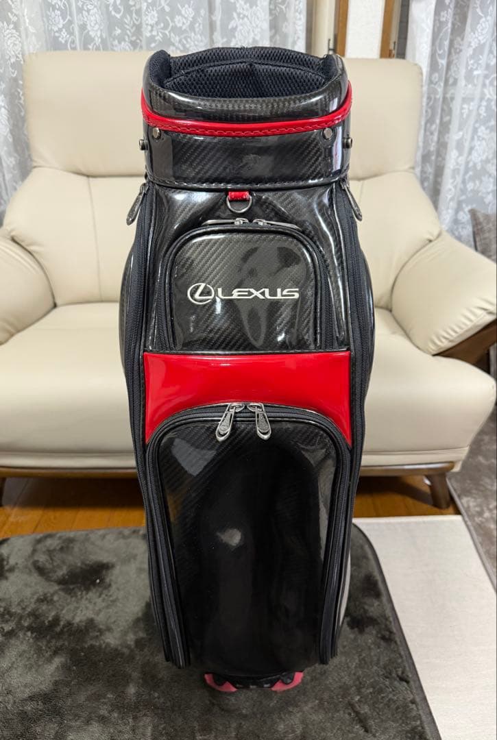 Lexus ゴルフバッグ・キャディバッグ 黒/赤
