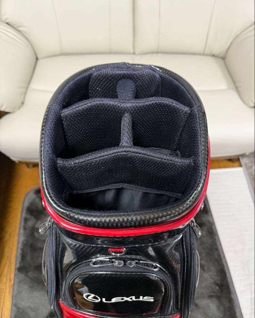 Lexus ゴルフバッグ・キャディバッグ 黒/赤