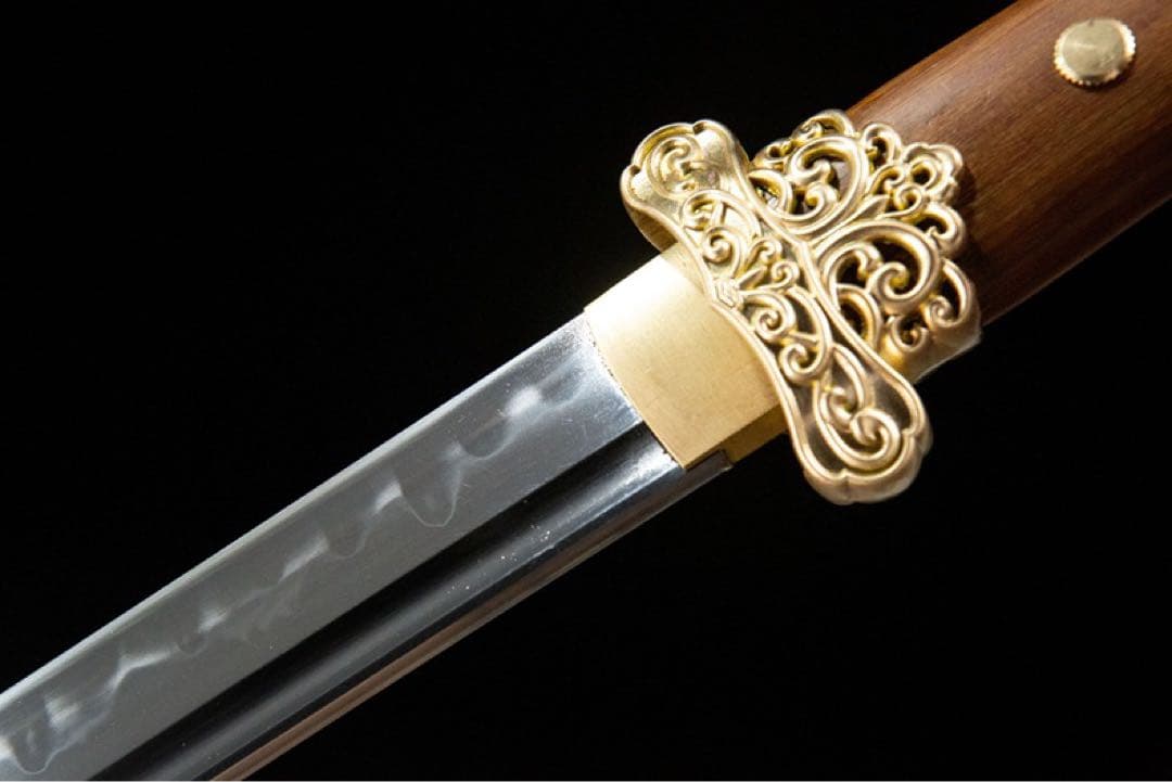 繁花唐横刀 模造刀 居合刀 武士道 武具 漢剣 唐刀 龍泉剣 手鍛造打