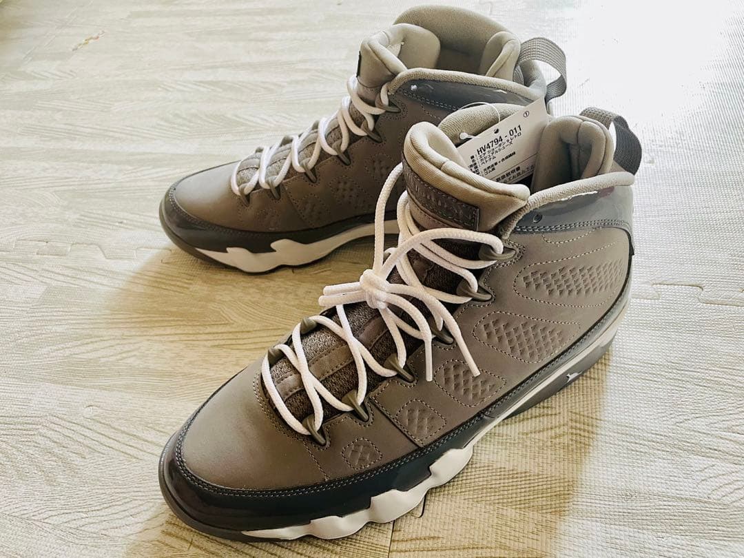 シューズ(男性用) AIR JORDAN 9 RETRO COOL GREY-WHITE 28cm