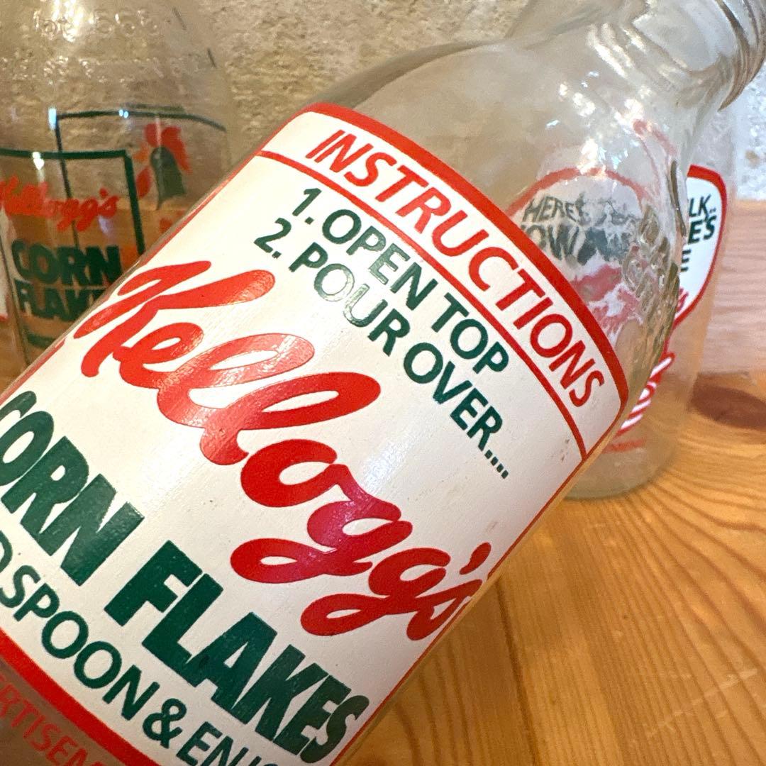 80’s ケロッグ　牛乳瓶　アドバタイジング　フルセット　コーネリアス　トニー