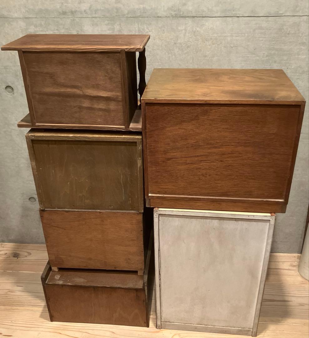 お得！！小棚 引き出し 6点セット 昭和レトロ アンティーク インテリア　店舗