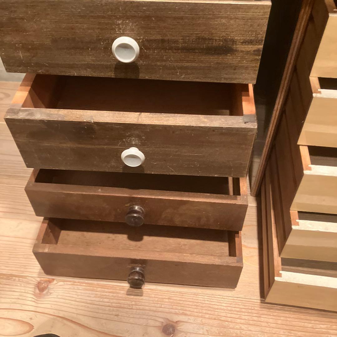 お得！！小棚 引き出し 6点セット 昭和レトロ アンティーク インテリア　店舗