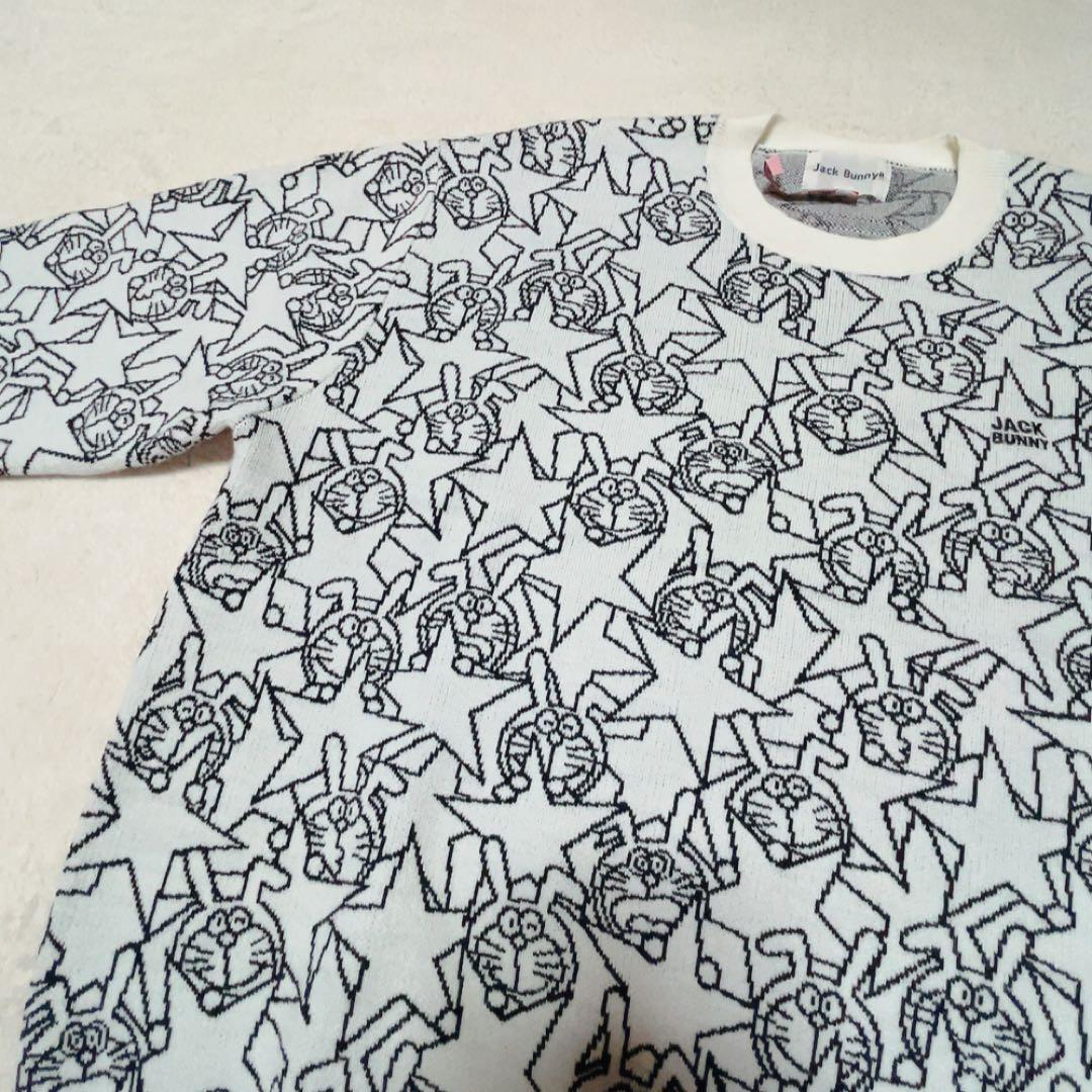 極美品　2023年　ジャックバニー　ドラえもん　コラボ　総柄　ニット　セーター