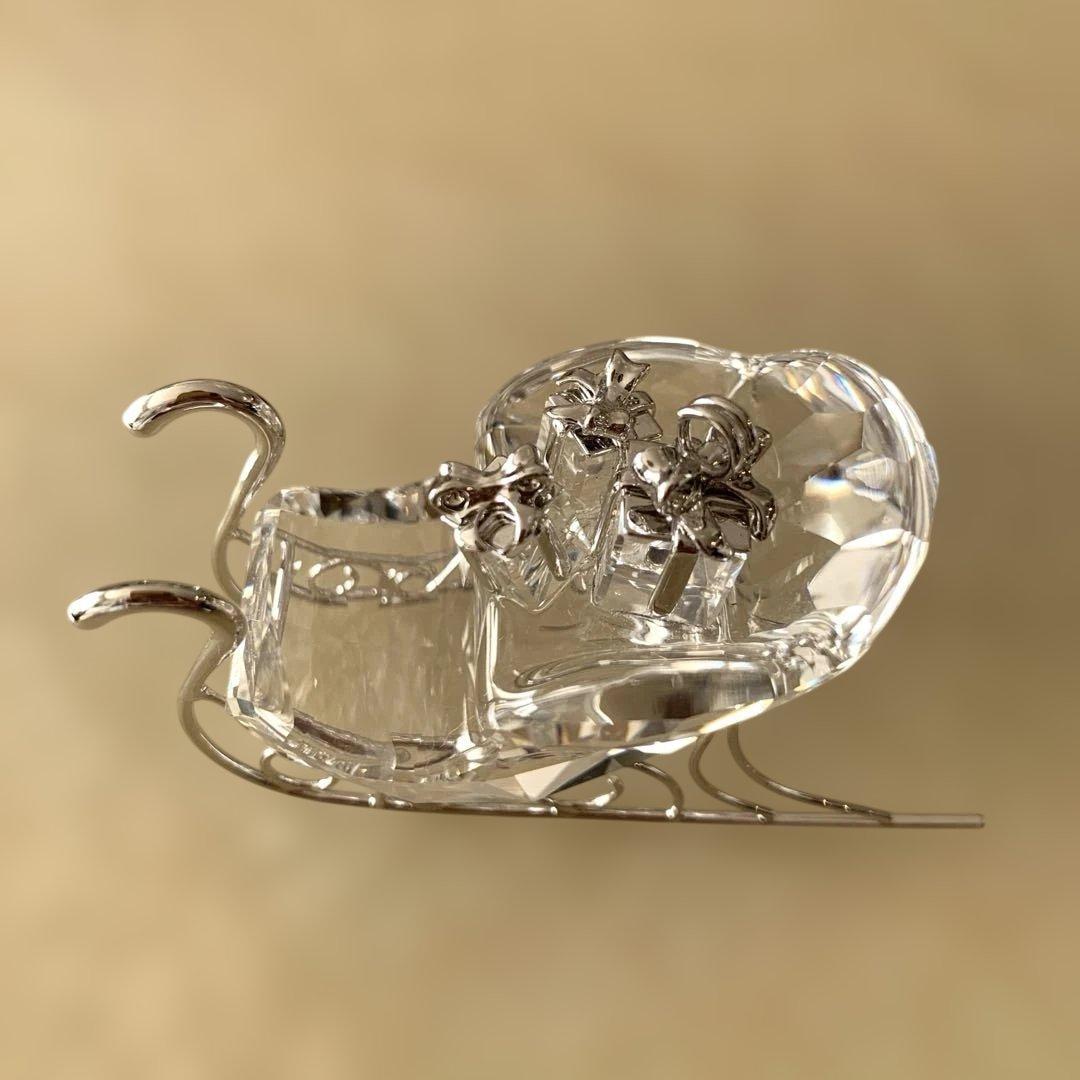 スワロフスキー クリスマス　オーナメント　ソリ　SWAROVSKI 置物