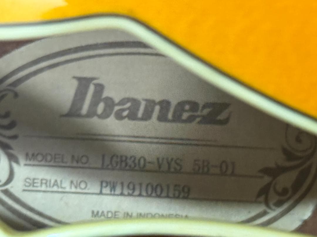 d*e様 美品・状態良　フルアコ　Ibanez LGB30 査定済み