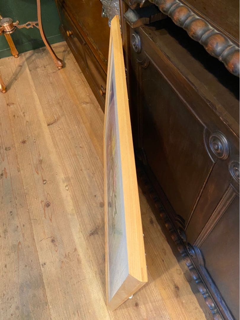 Alain Ragaru リトグラフ 額縁 インテリア ランの盛花