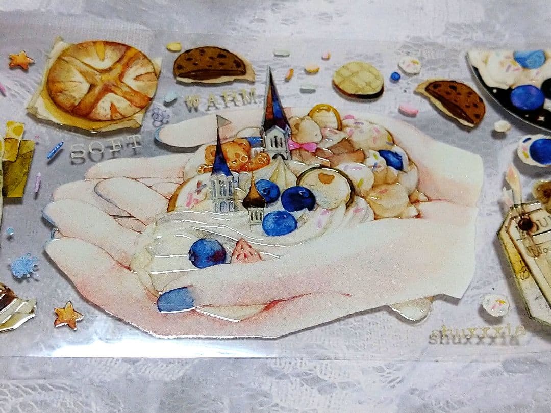 残り１☆J701＃玩具熊的甜味城堡(水晶)Reco切売り海外人物装飾マステ女の子