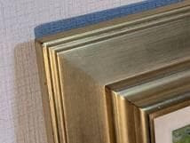 【真作】絵画　油彩4号　緑陰の水路閣　穏やかな光と影を描く風景油彩画　W7