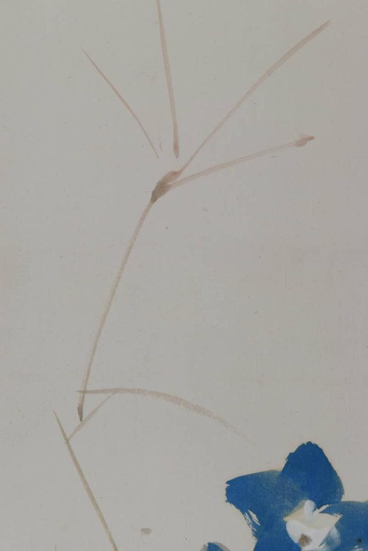 【真作】徳田隣斎/秋草図/掛軸/名家伝来/AA-892