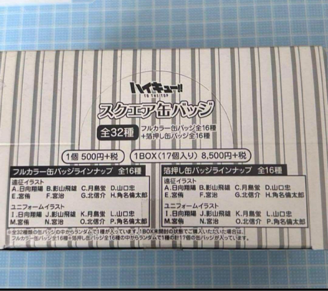 ハイキュー　フルカラー 箔押し　缶バッジ　遠征　ユニフォーム　1BOX wozp