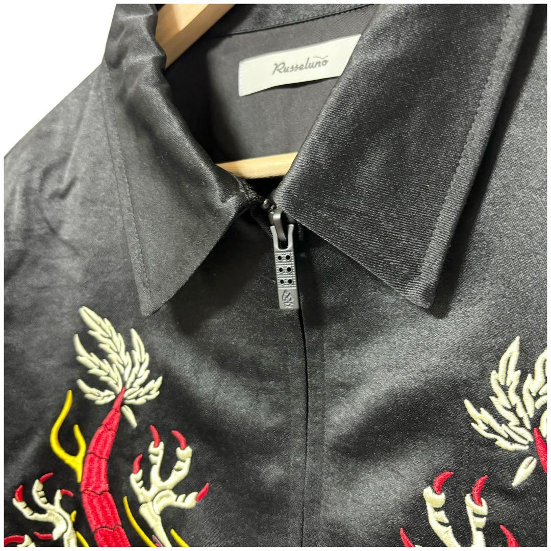 新品 ラッセルノ ゴルフ ドラゴン スーベニア ジャケット ブラック XL 6