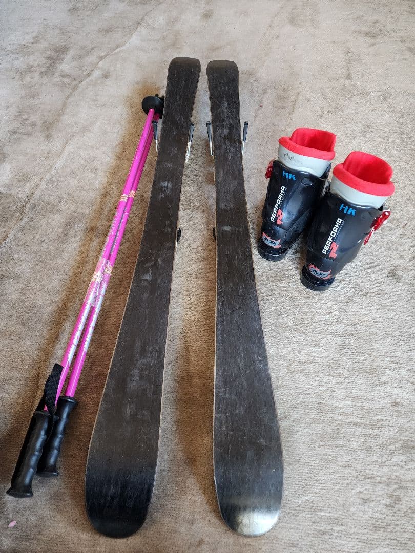 NISHIZAWA 108ジュニアカービンクスキーセット☆ブーツ21☆ストック付