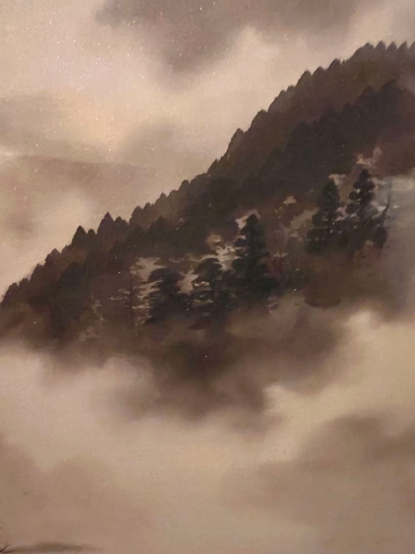 加瀬至 赤富士 肉筆 共箱 日本画 掛け軸 掛軸 正月 富士 縁起物 絵画アート