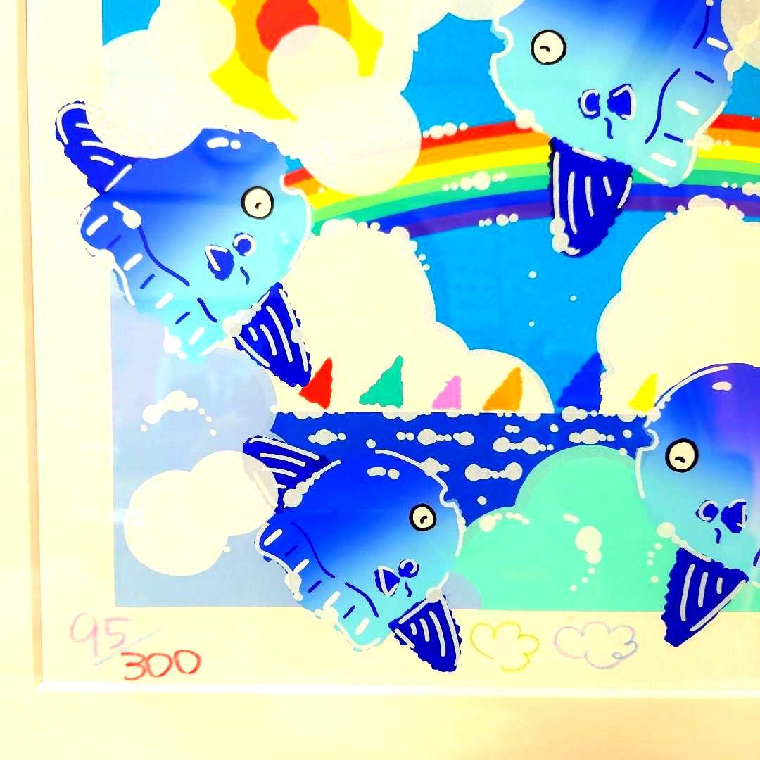 【値下げしました】【美品】【良品】おかもとみわこ『雲にのりたい』シルクスクリーン