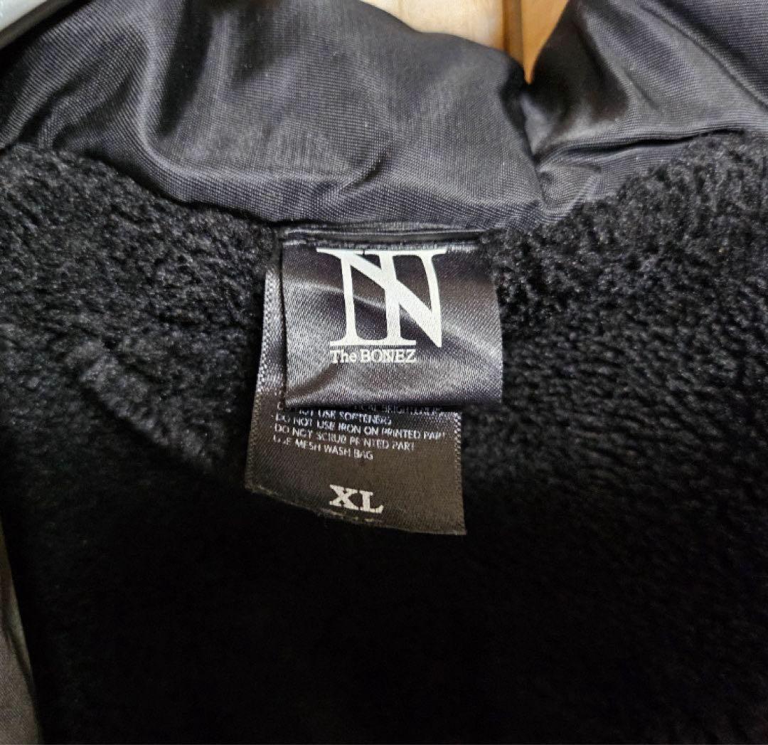激レア　The BONEZ 裏ボア コーチジャケット 防寒 ブラック 黒 XL