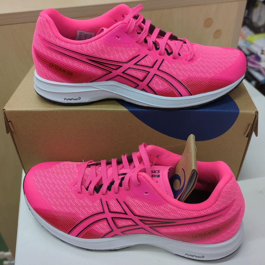 アシックス　24.5 ピンク　レディース　ランニングシューズ