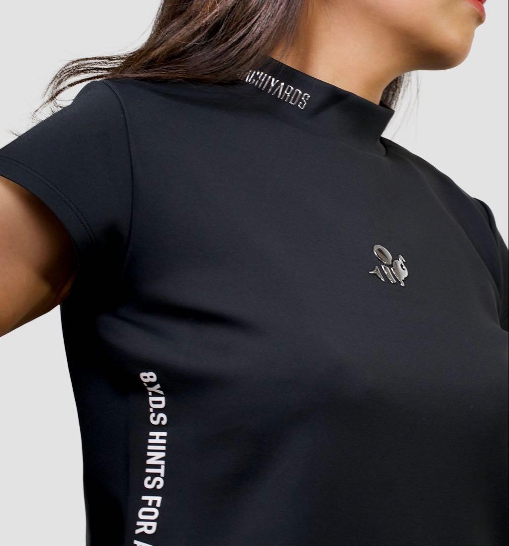 ハチヤーズ　レディース　ダンボールニット　モックネック　トップス　ウェア　L 黒