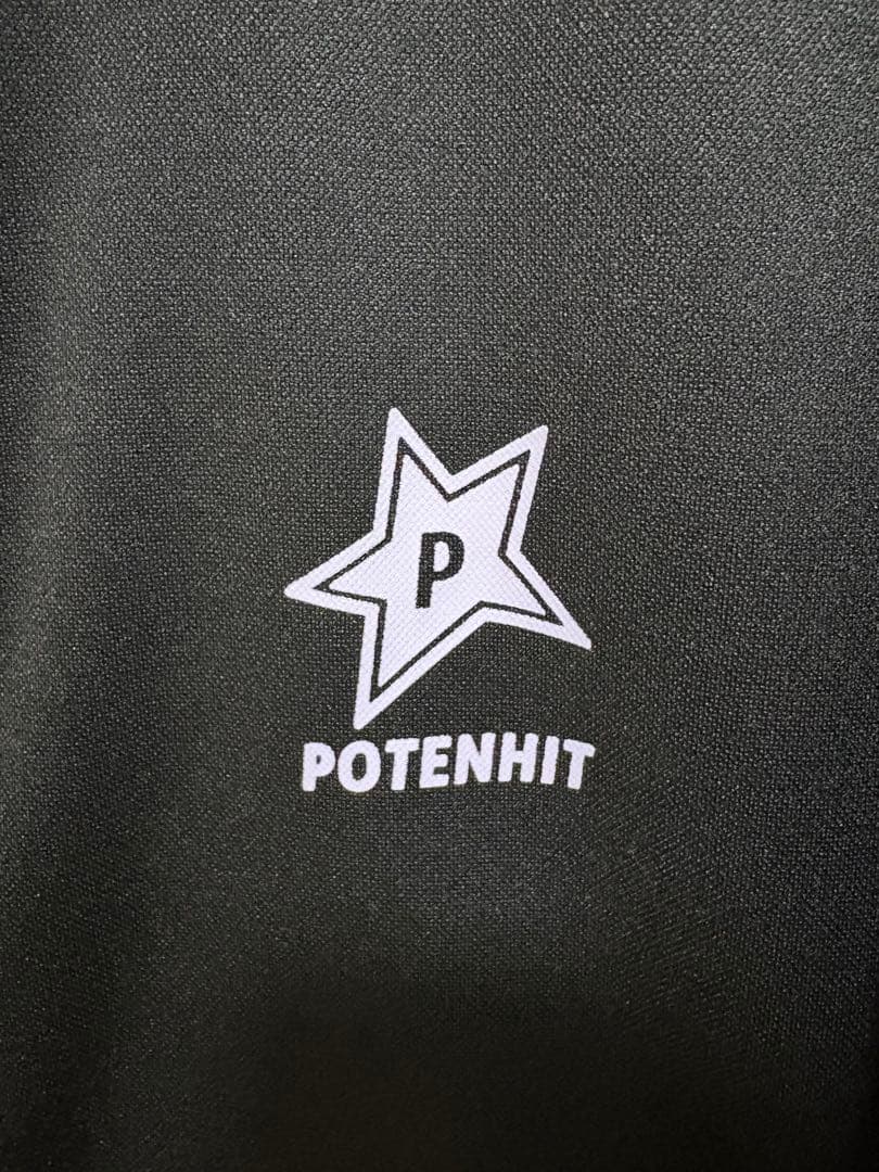 ポテンヒット トラックジャケットLサイズ 天竺鼠川原モデル（ブラック/パープル）