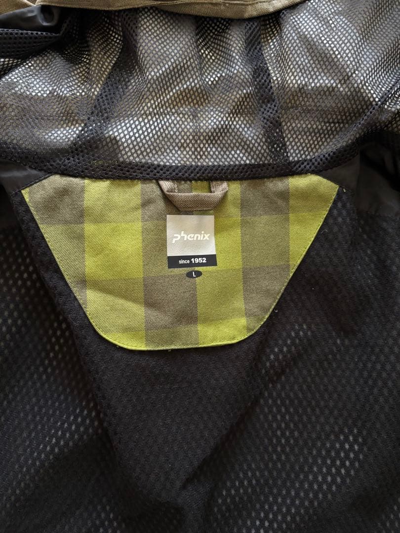 PHENIX フェニックス　スノーボードウェア グレー/グリーンチェック