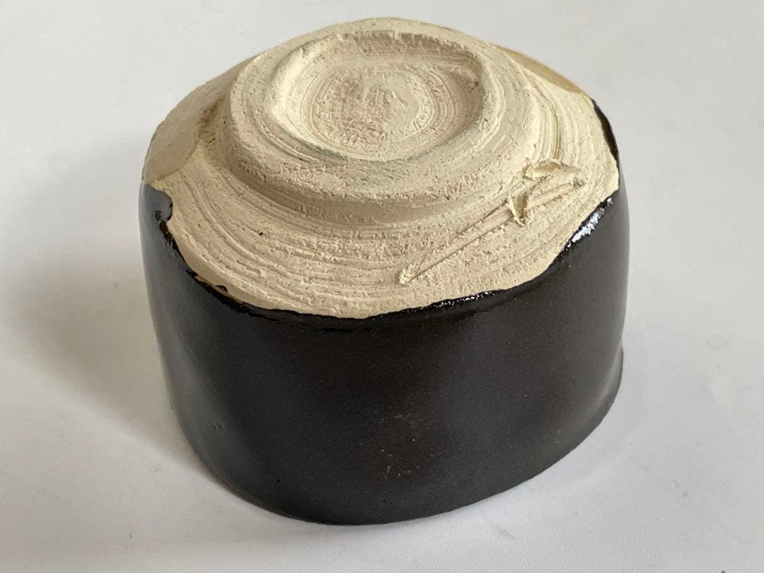 人間国宝　陶芸家　加藤卓男　黒織部　酒杯　酒器　酒盃　ぐい呑　共箱