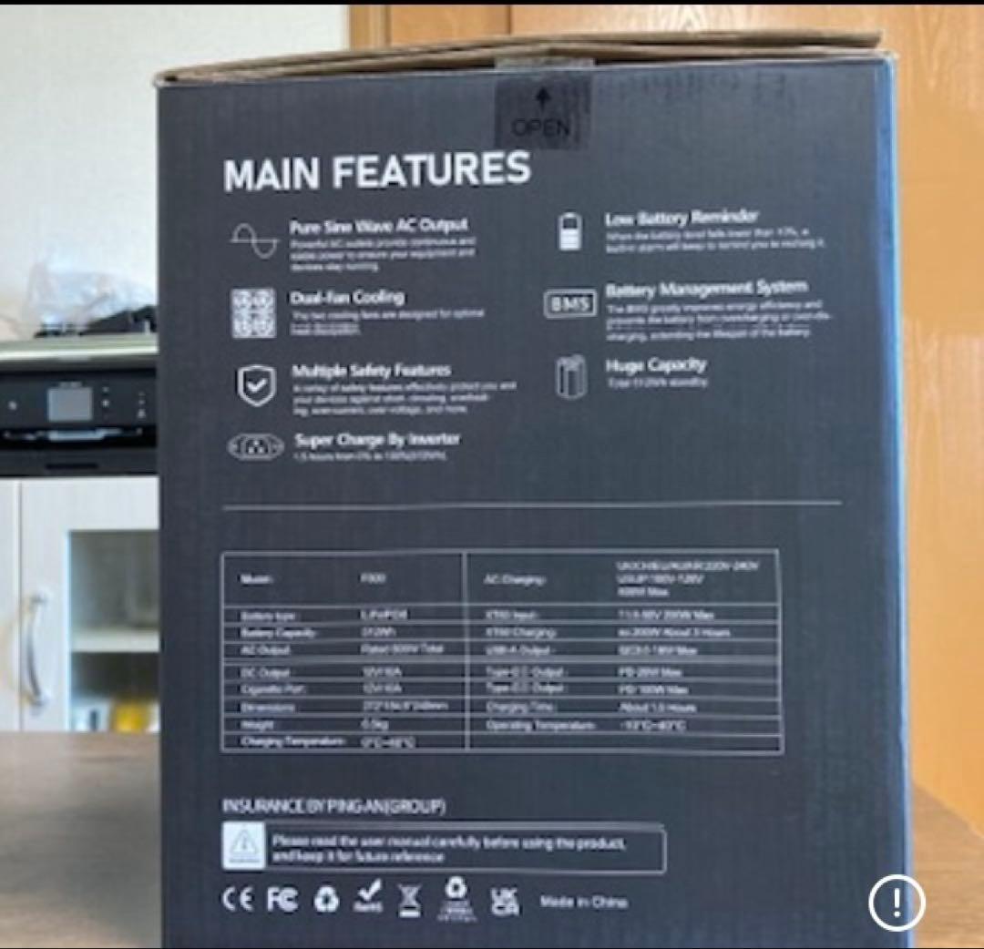 ✨新品❗️✨【FOSSiBOT 】ポータブル電源 512Wh 800W