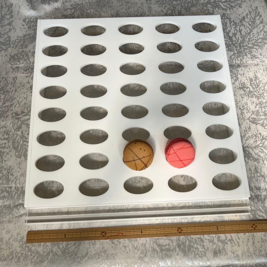 マカロンディスプレイトレー ホワイト＆ブラック2台セット