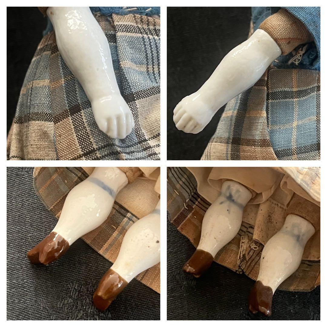 アンティークヴィンテージテディベア ぬいぐるみ陶器人形フランスレースボタンセット