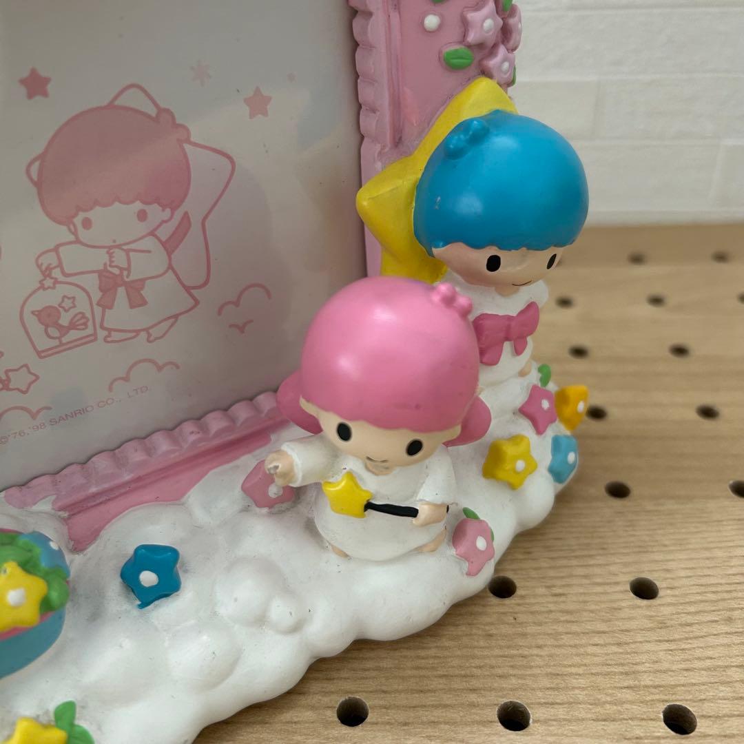 希少★キキララ　L判写真立て　陶器製　昭和レトロ　リトルツインスターズ　サンリオ