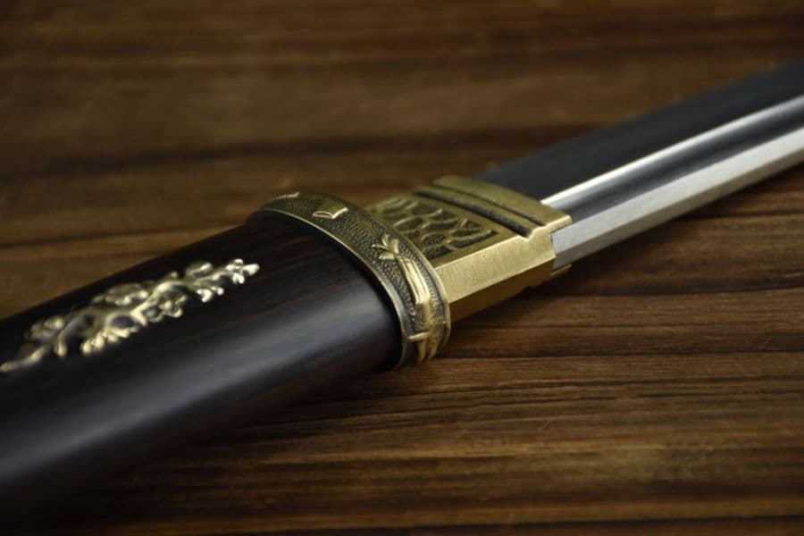 月を閉じ花を恥じる 古兵器   武具　刀装具　日本刀　模造刀 肋差   短刀