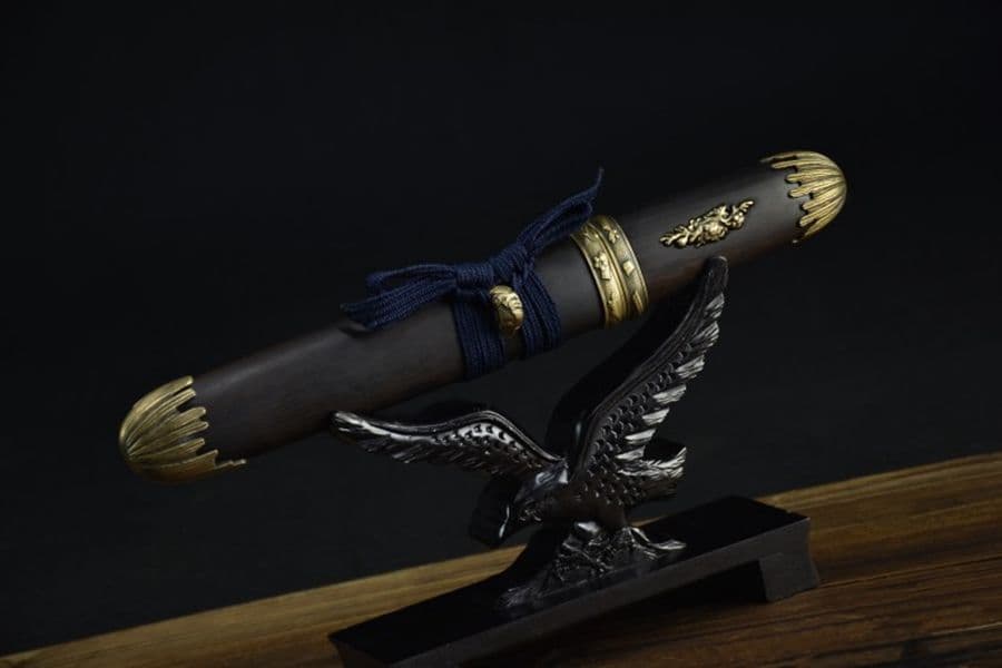 月を閉じ花を恥じる 古兵器   武具　刀装具　日本刀　模造刀 肋差   短刀