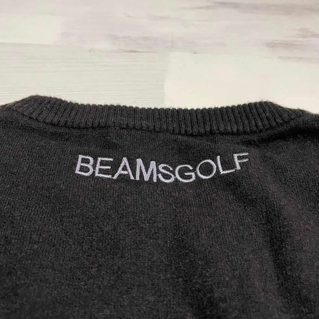 BEAMS GOLF ビームスゴルフ　レイヤーロゴ クールネック セーターM