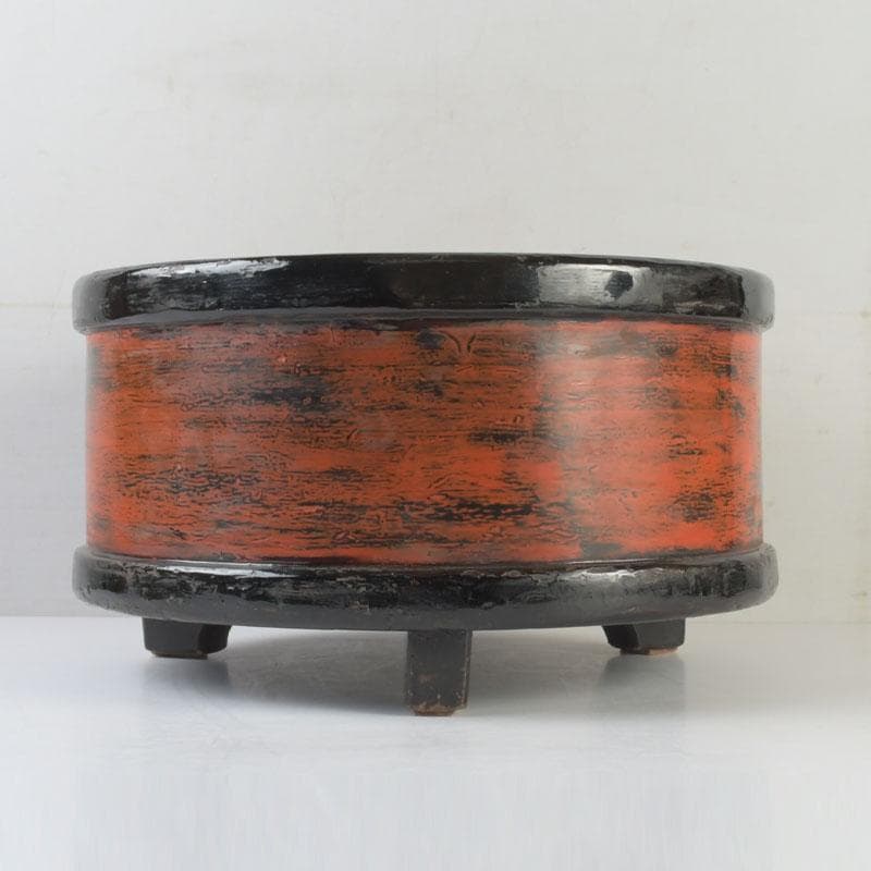 時代古民具　漆塗　三足桶　M　9839A