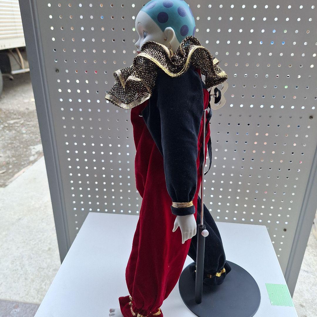 ピエロ 人形 アンティーク オルゴール 陶器 インテリア