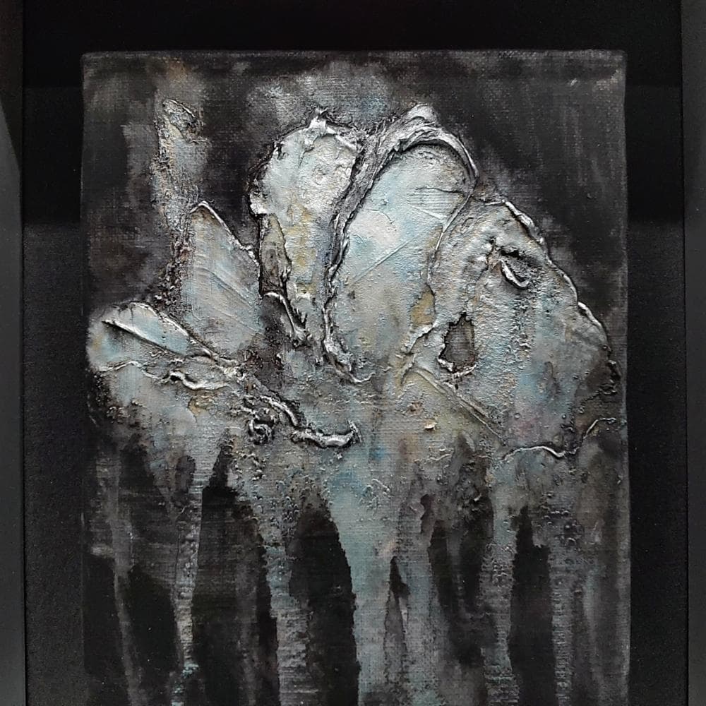 内野隆文　抽象画　F0号　絵画　現代アート　キャンバス　アクリル　美術　額縁