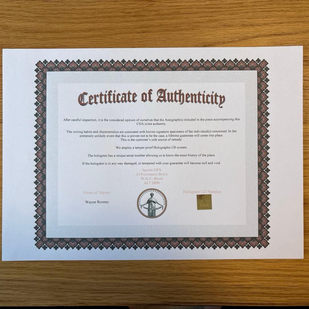 記念グッズ Wayne Rooney Auto, Manchester United