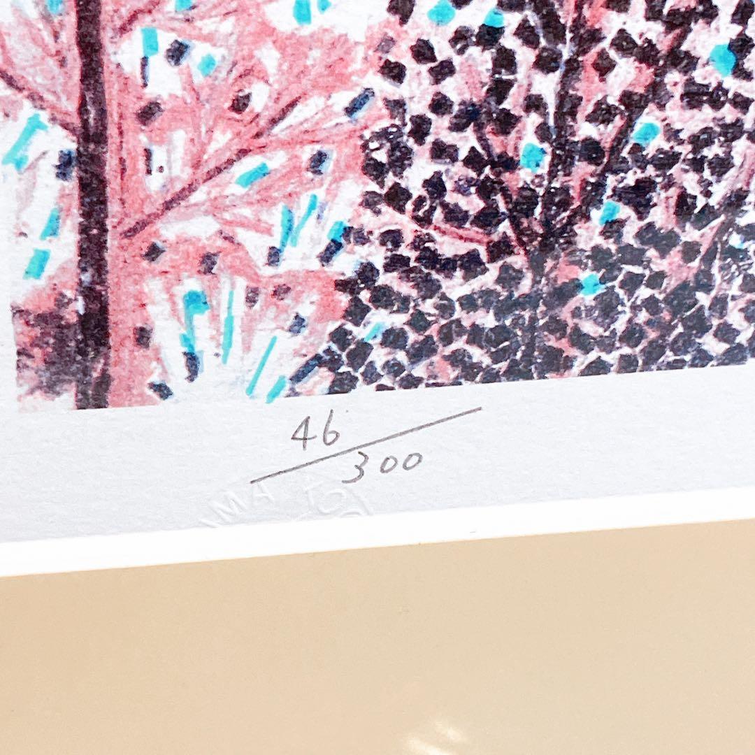 10SAM25 山下清「日本平よりの富士」絵画 46/300 版画 現状品