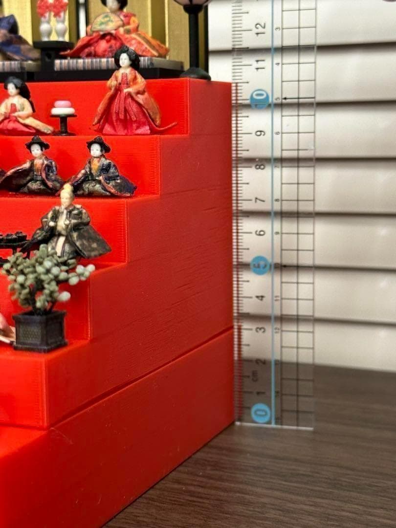 ミニチュア★ひな人形7段飾り★フィギュア★1/64★リーメントに★ドールハウスに