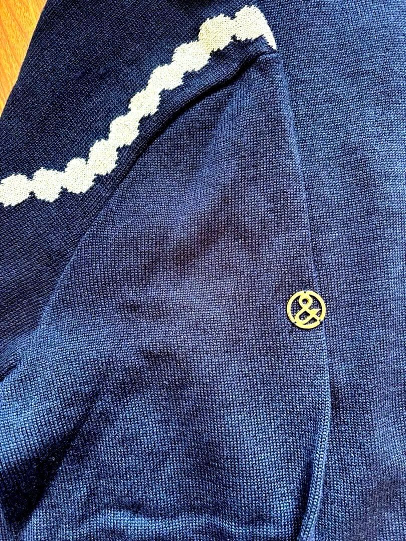 超美品！アンパスィネイビー 長袖ニット セーターM