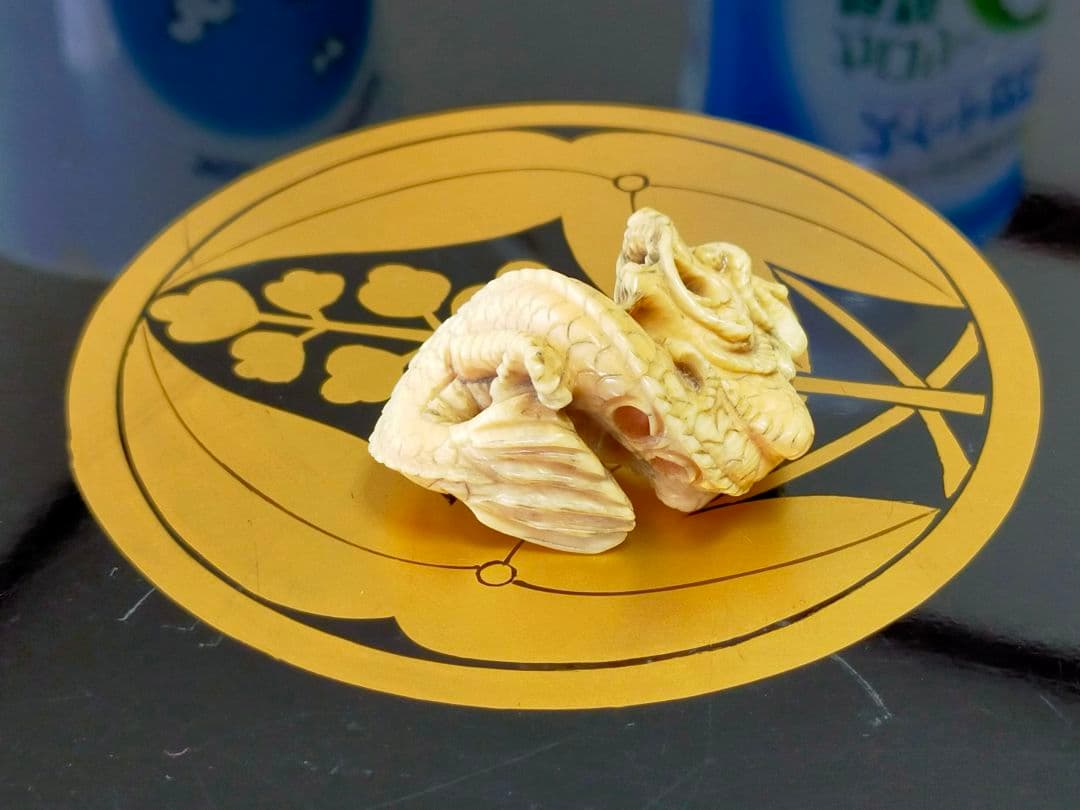 ♥　最高級　根付　竜　龍　ドラゴン　骨董品　アンティーク　レトロ