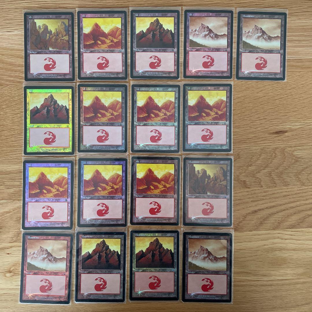 MTG 山 foil 17枚セット　土地