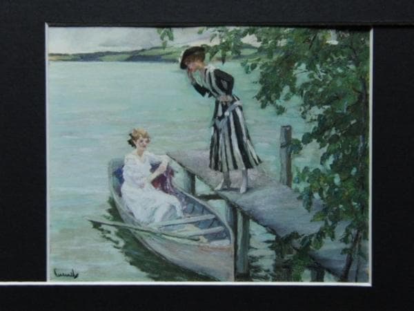 エドワード・カキュエル、An afternoon boating、希少画集より