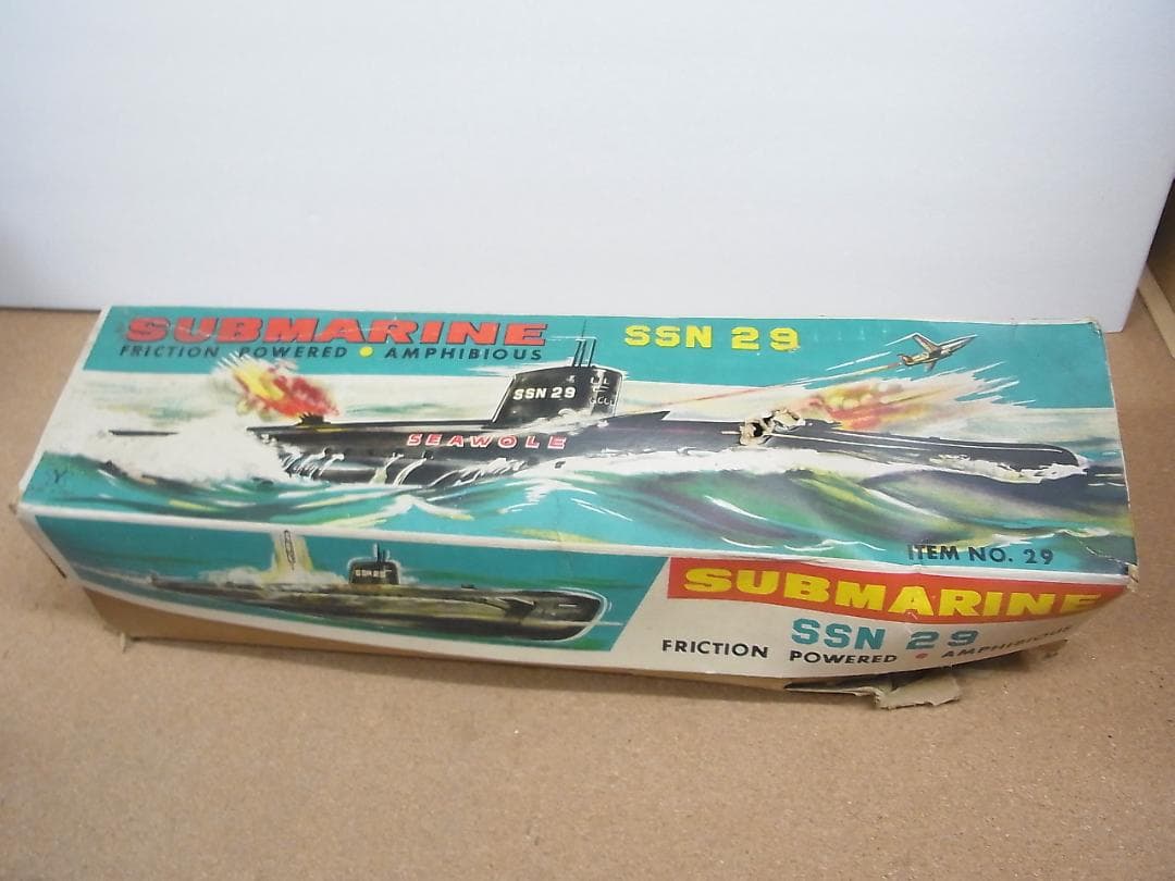 ヨネザワ　米澤玩具　サブマリン　SSN29　シーウルフ　潜水艦　ブリキ