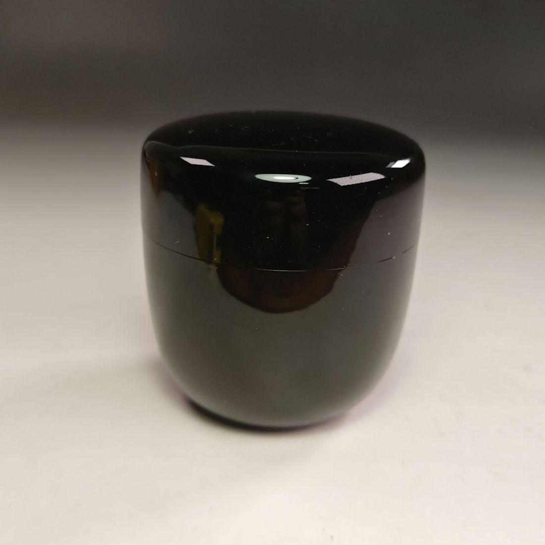 ウ210 棗『細川司光作』『碌々斎好　既望棗　共箱』茶道具　茶器　茶入