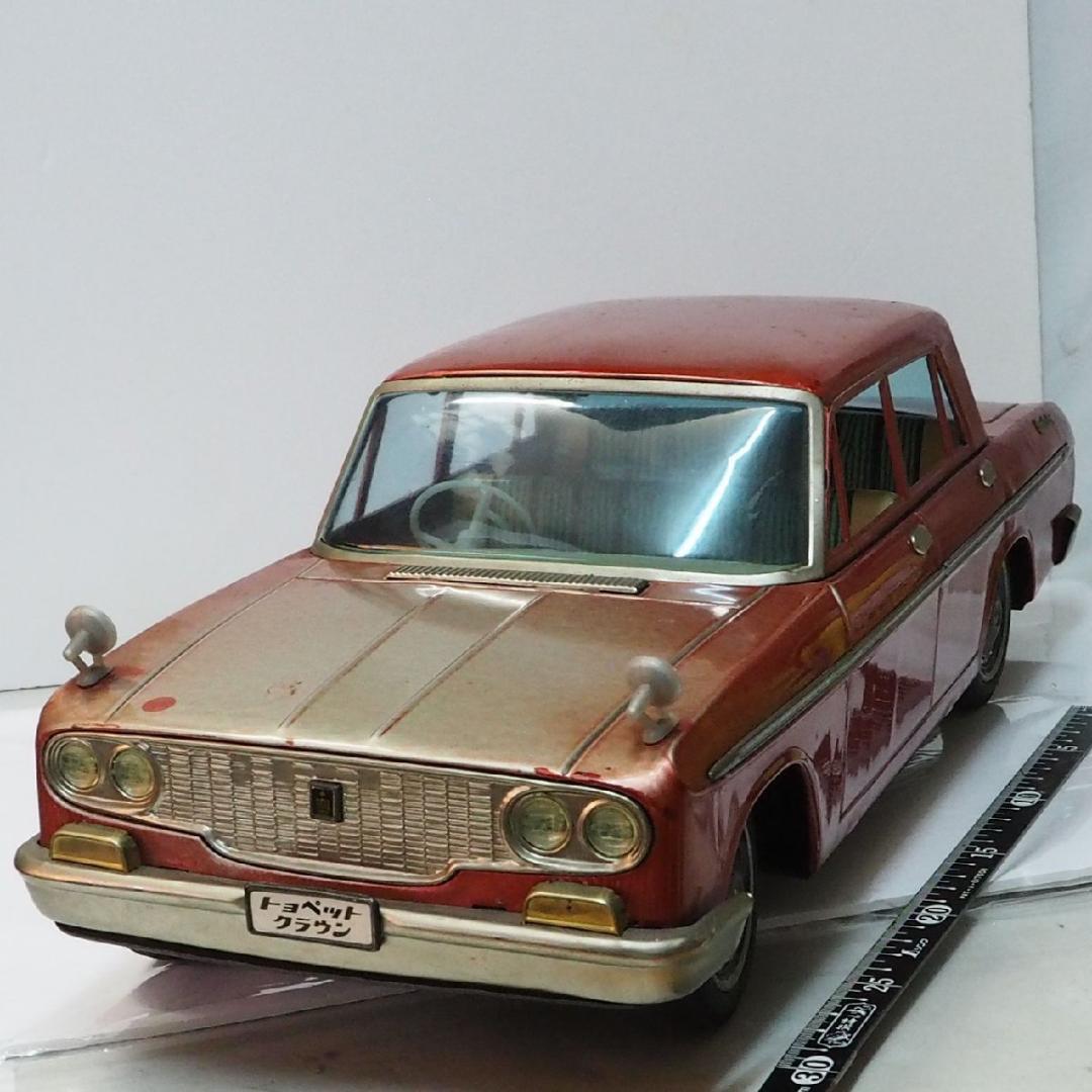 野村【トヨペット クラウン デラックス 特大 赤】フリクション ブリキTIN箱無