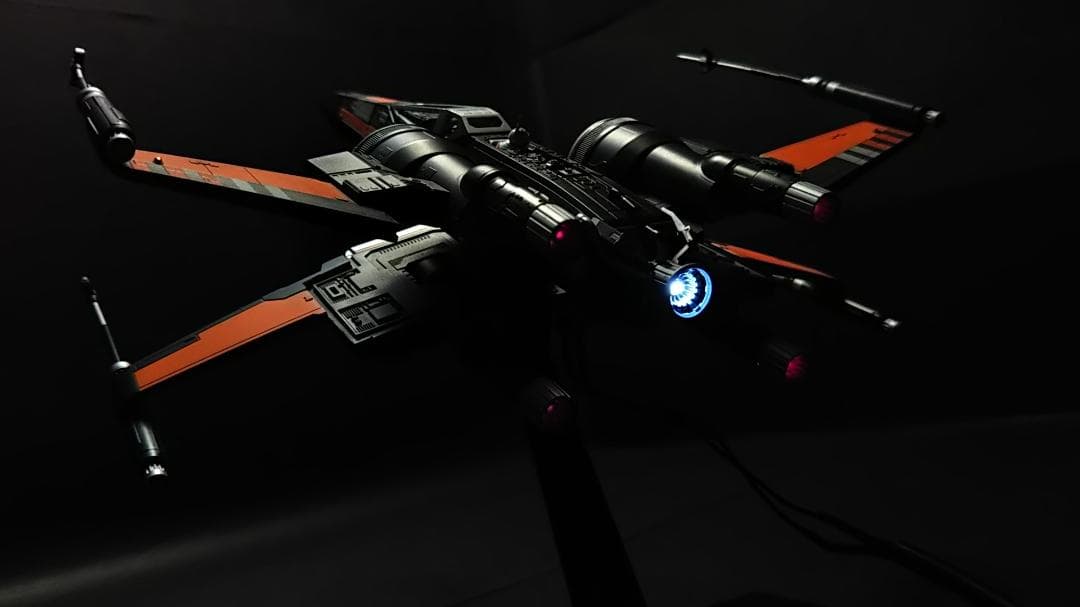 電飾改修　完成品　ブースティッド　Xウイング　1/72 塗装済　BANDAI