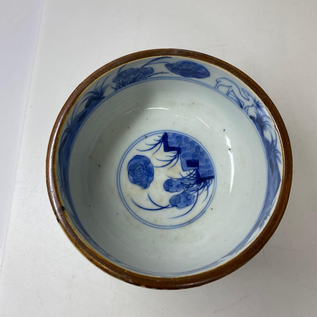 古伊万里　染付盃洗　中皿　蕎麦猪口色々　9点タコサ　東さ7-0323②