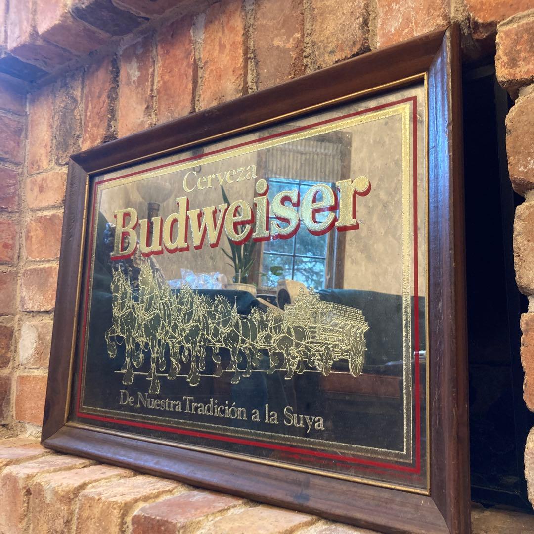 アンティーク雑貨 80sVTG Budweiser Cerveza PubMiller Spain