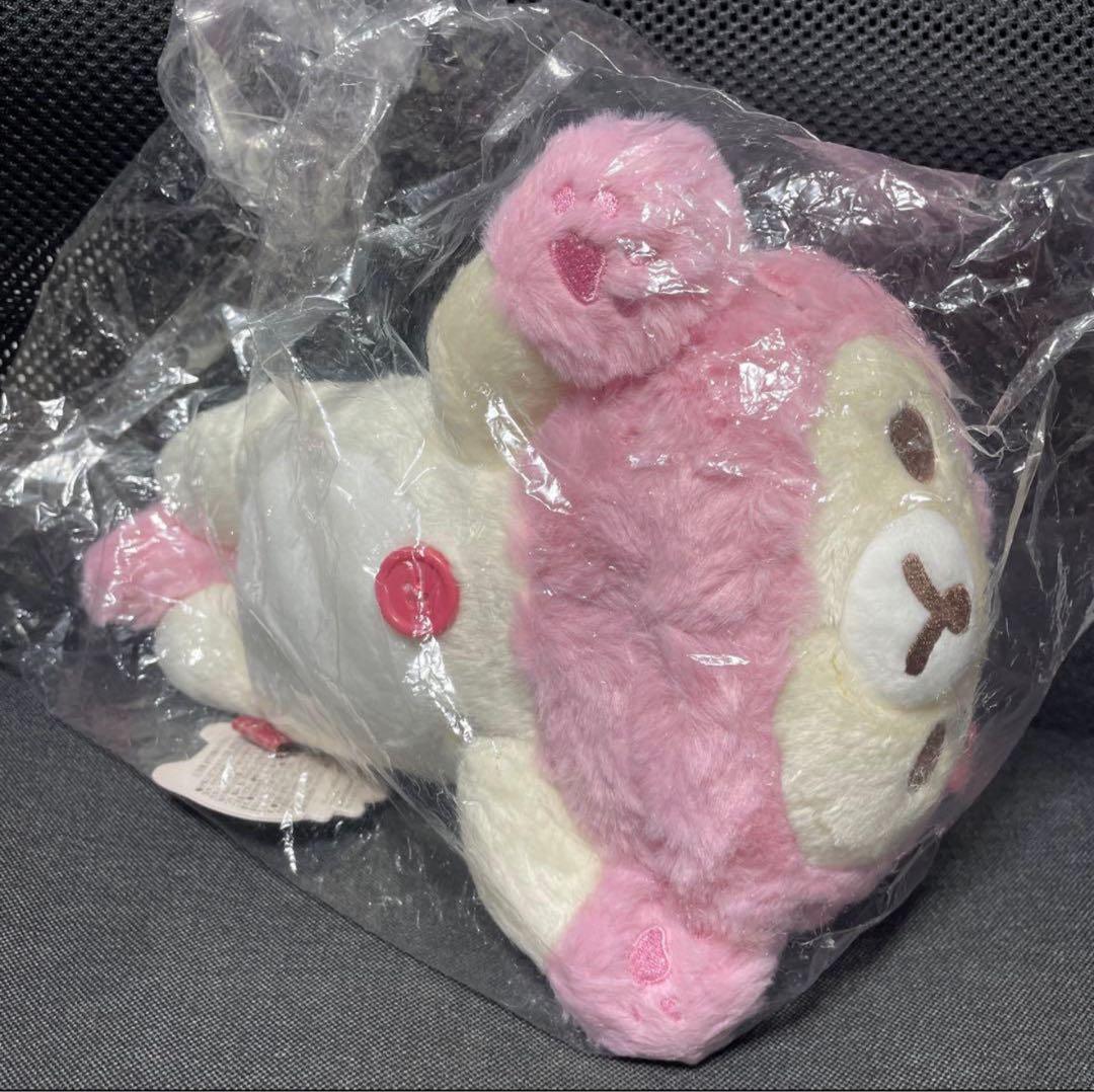 リラックマ ストロベリーキャット ぴょこぴょこ抱きぐるみ　コリラックマ　ネコ