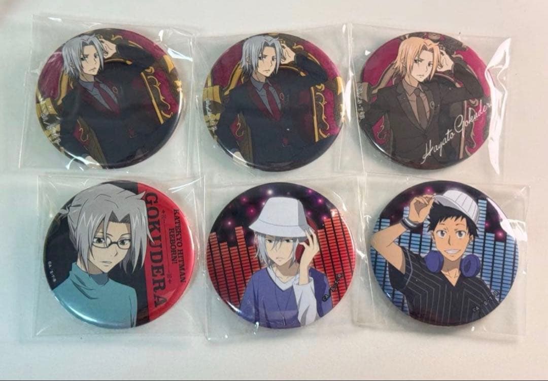 家庭教師ヒットマンREBORN 獄寺隼人　山本武　くじメイト　カラオケ　缶バッジ